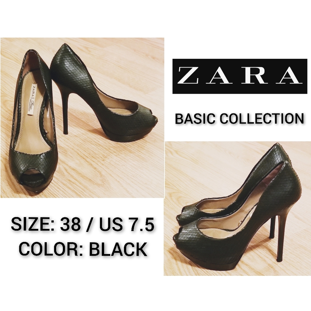 ZARA Basic Collection Peep Toe Heels
